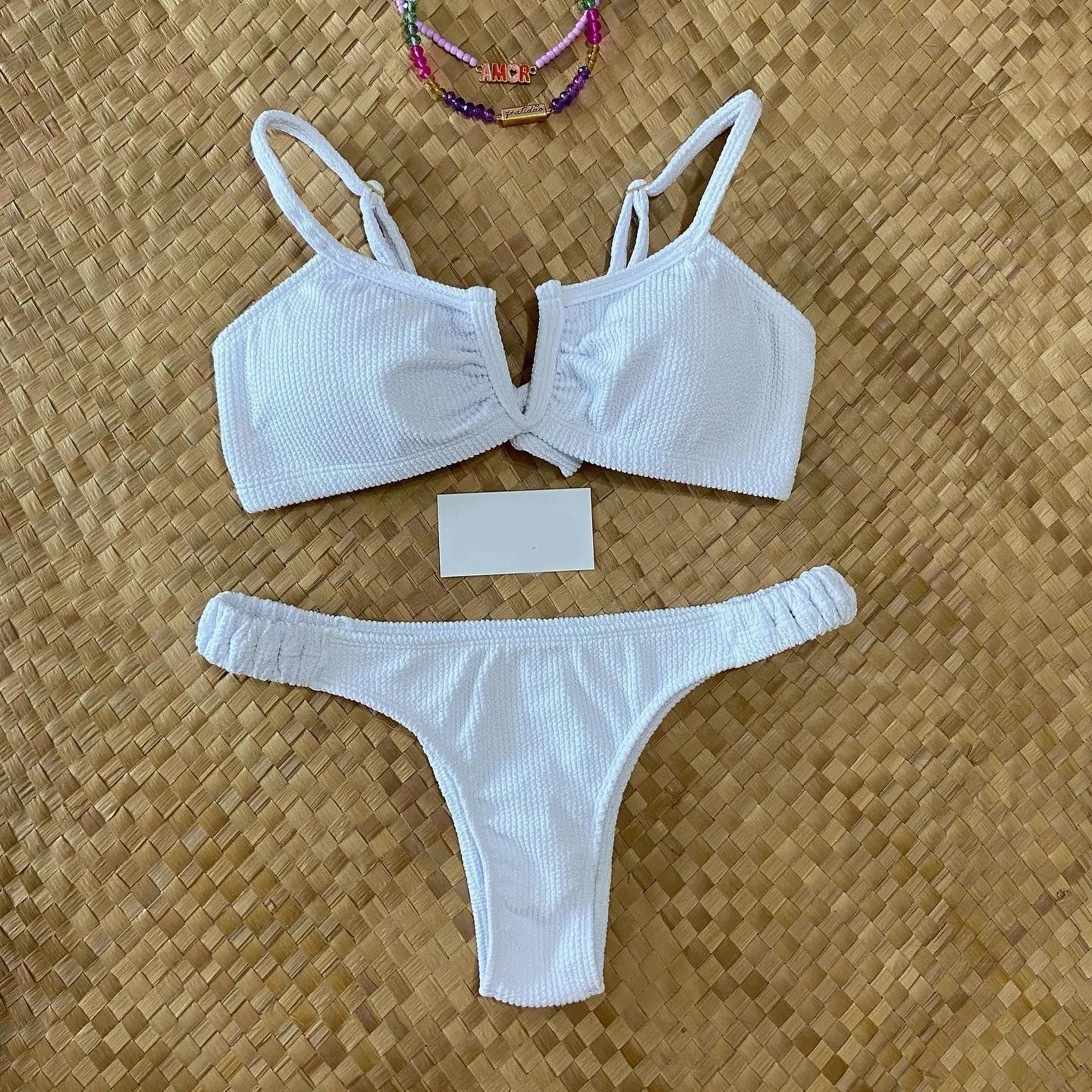 Fashion solid color two-piece swimsuit for women