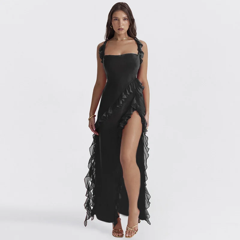 ARIELA RUFFLE MAXI DRESS